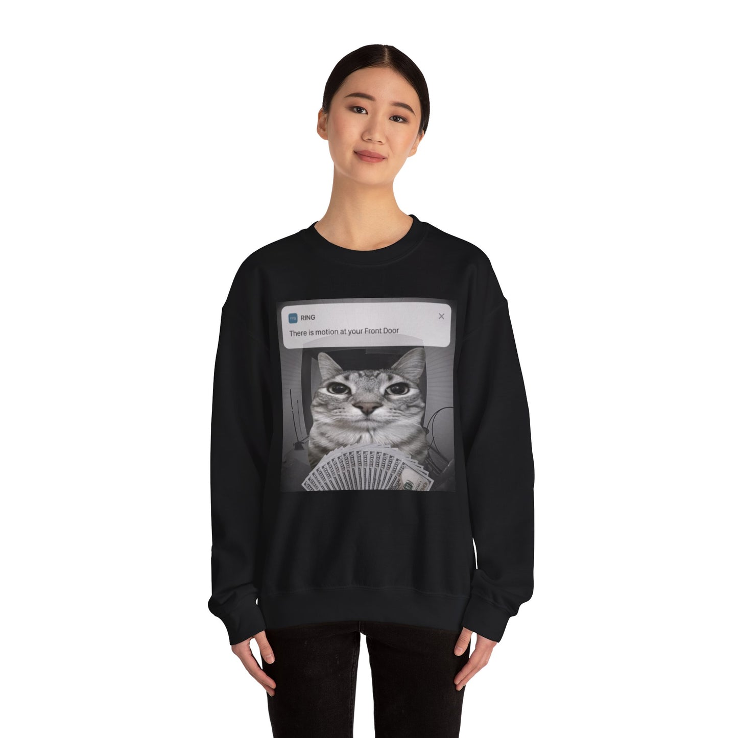"There is motion at your front door" Unisex Crewneck Sweatshirt Heavy Blend™
