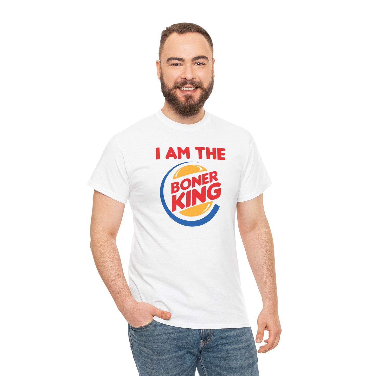 "I am the Boner King" Unisex Heavy Cotton Parody Tee