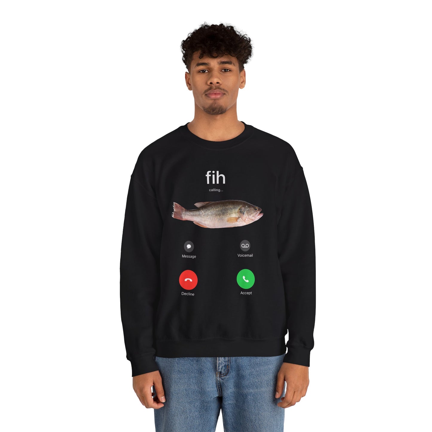 "fih calling" Unisex Crewneck Sweatshirt Heavy Blend™