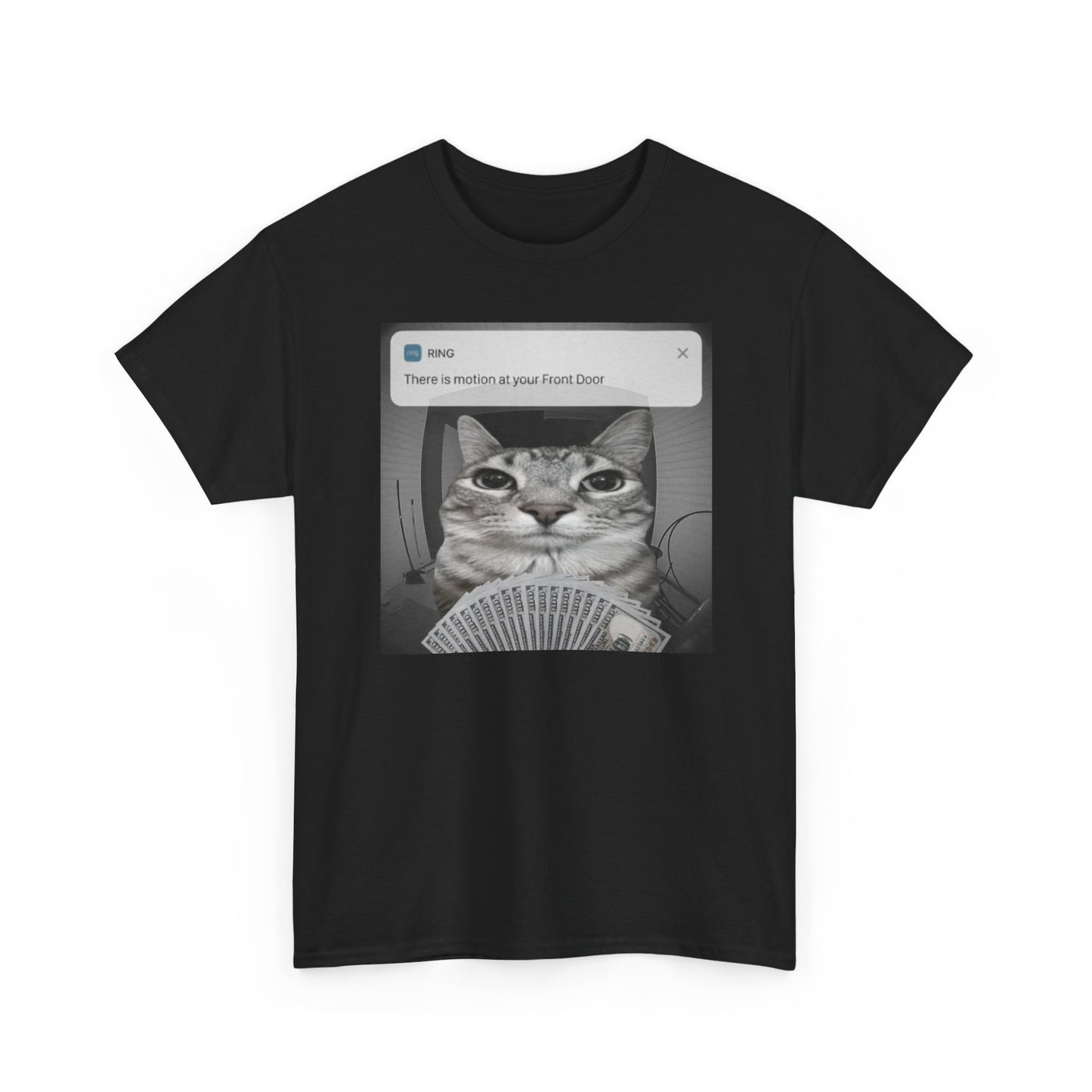 "There is motion at your front door" Unisex Cotton Tee
