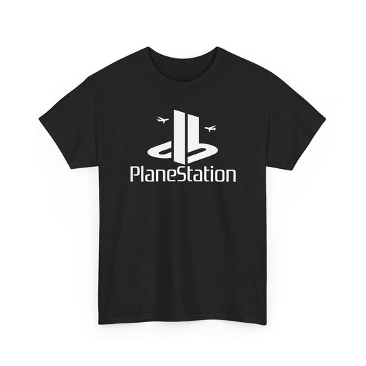 "PlaneStation" Unisex Heavy Cotton Parody Tee