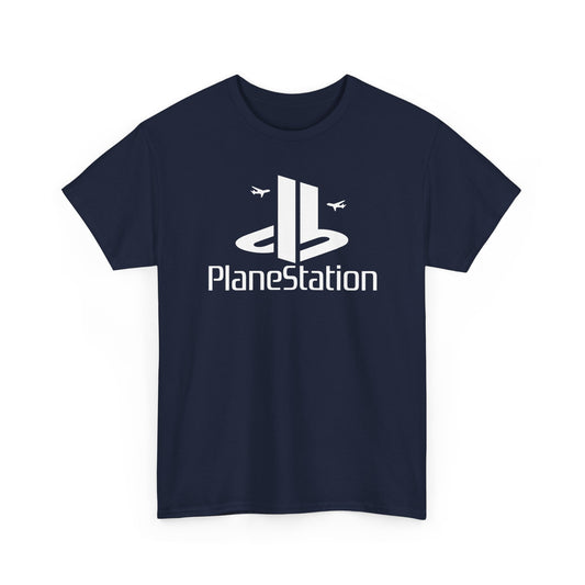 "PlaneStation" Unisex Heavy Cotton Parody Tee